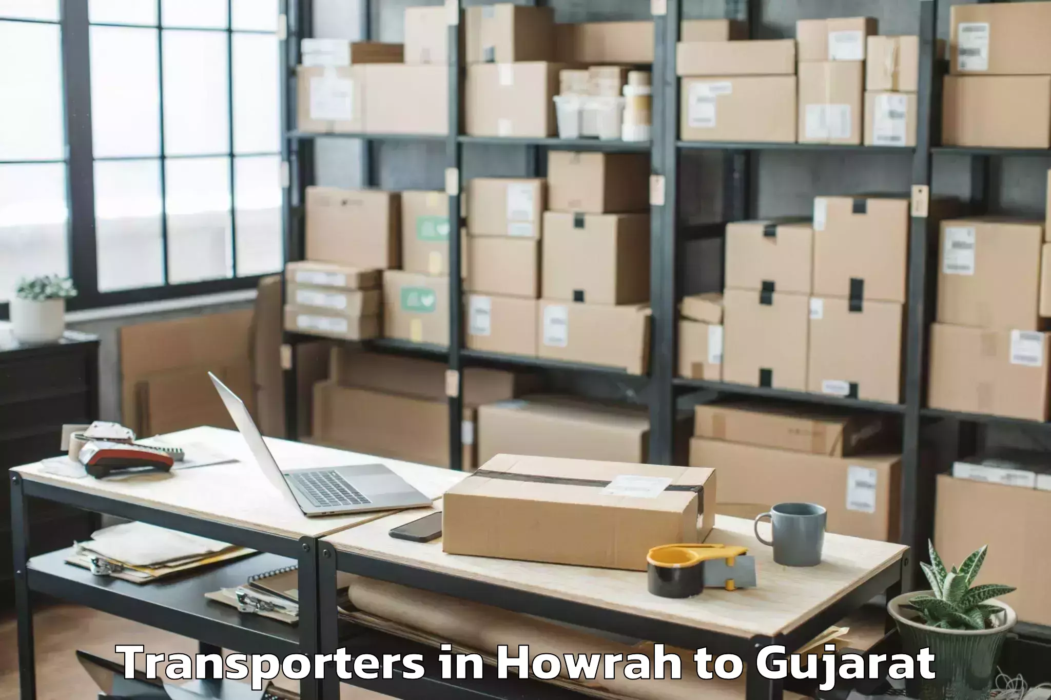 Leading Howrah to Halvad Transporters Provider